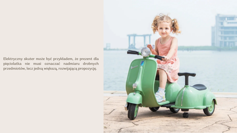 skuter vespa dla dzieci elektryczna